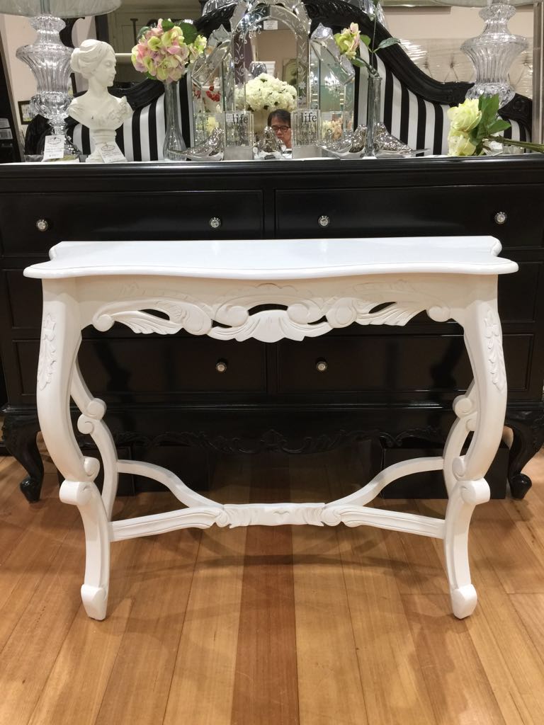 French Console Table, White